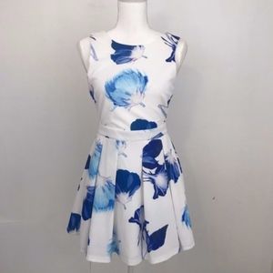 🔥Closing Sale🔥White Floral fit & Flare Dress